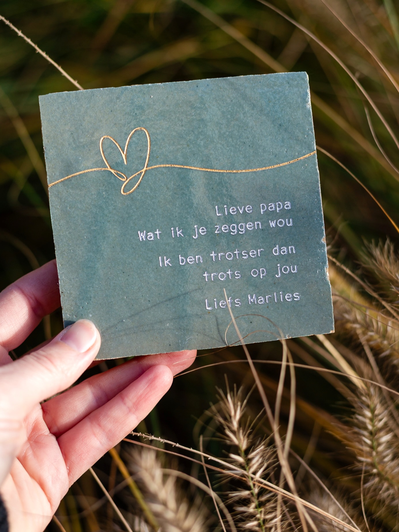 Fijne vaderdag 💚

Soms zit het niet in een groot gebaar. Maar gewoon in een paar woorden die blijven staan.

#vaderdag #teksttegel #cadeau #papa #geschenk