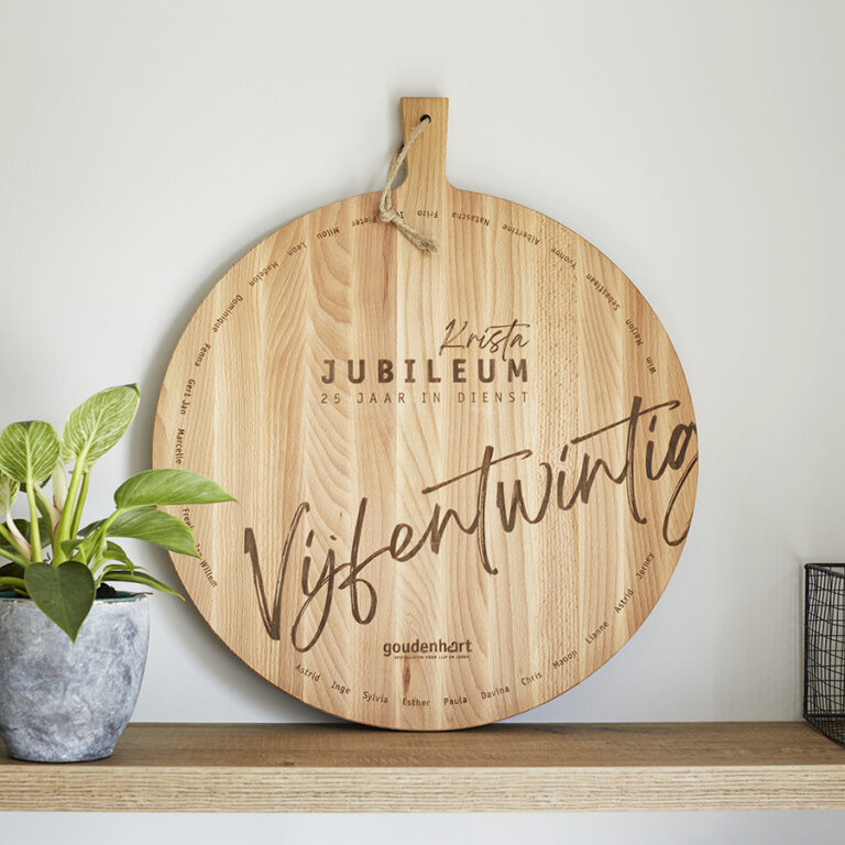 Borrelplank jubileum collega