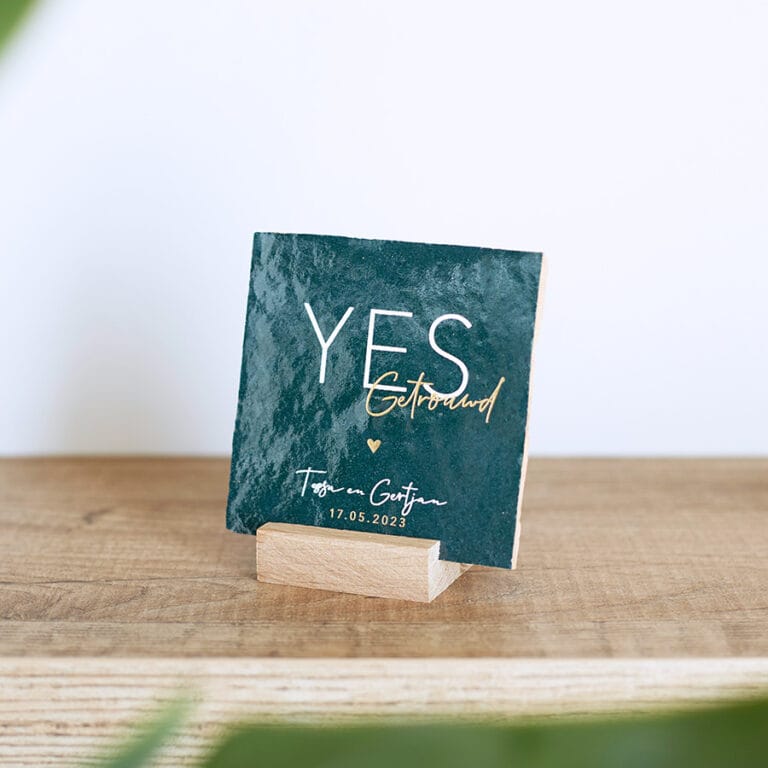Trouwtegel Yes