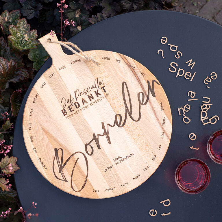 Borrelplank Bedankt juf